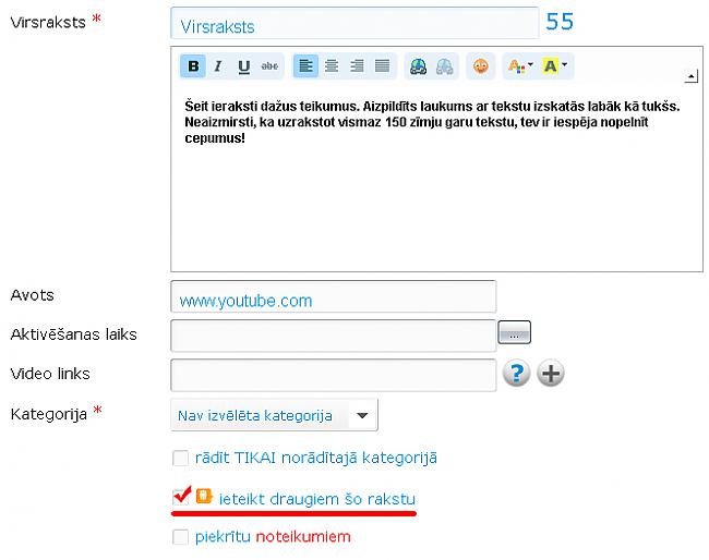 Iesaki saviem draugiem kādu... Autors: EV1TA Kā ielikt rakstu?