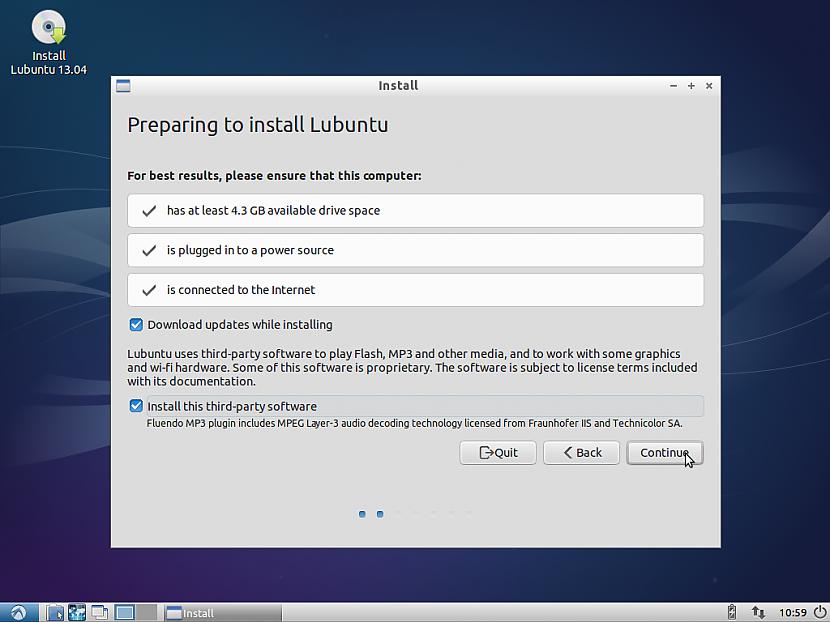 8 solisnbspScaronajā logā... Autors: arvislacis Lubuntu 13.04 (Linux) instalēšana datorā