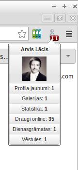 Noklikscaronķinot uz ikonas... Autors: arvislacis Mazie draugi - mans Google Chrome paplašinājums