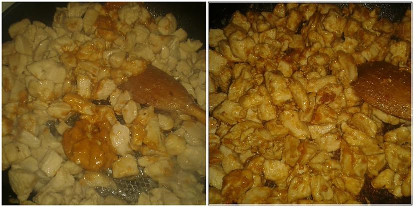 Pievieno kokosriekstu pienu... Autors: breezy18 Cāļa fileja... āboli... zemesriekstu sviests. Ko?