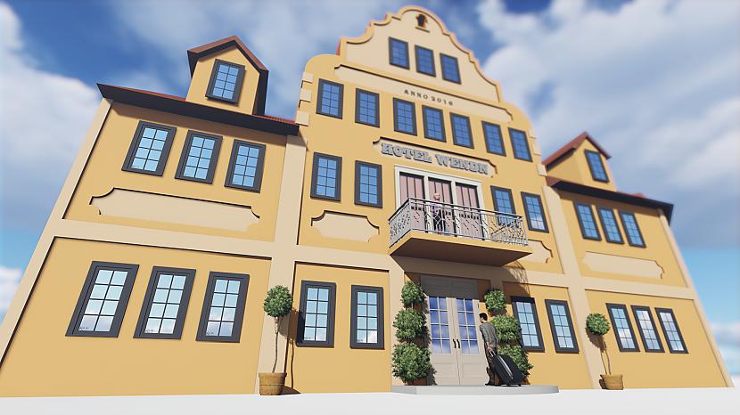 Autors: djart2007 Lielā Katrīnas iela, Cēsis, 3D rekonstrukcija