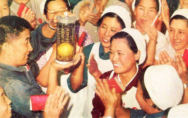 Mao sūtīja cilvēkiem mango... Autors: Testu vecis Lielākās dīvainības, kas notika Ķīnā, kad tajā valdīja Mao