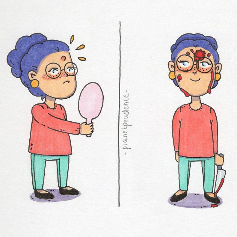 Un viss sākās tikai ar vienu... Autors: matilde Tipiskās meiteņu problēmas. Komiksi, kuros viegli atpazīt sevi!