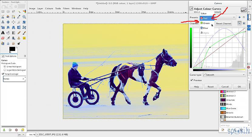 Autors: Strāvonis GIMP, bildes izgaismošana