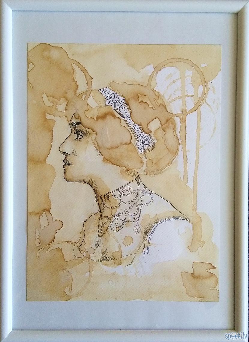 Kafija un tinte uz 18x24cm... Autors: Altofobija Radījumi un neradījumi