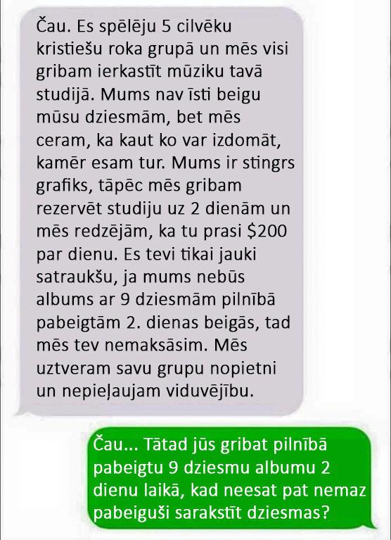 Autors: bebuljons 9 cilvēki, kas nesaprot, ka lietas maksā naudu