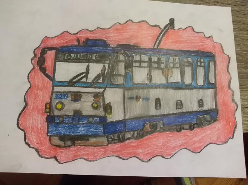 Šis ir jau pabeigtais darbiņš Autors: Kristofers Kargapoļcevs Tramvaja Zīmējums