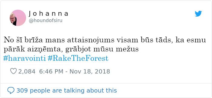 Autors: Latvian Revenger Tramps atkal izceļās - viņaprāt somi novērš mežu ugunsgrēkus, grābjot lapas