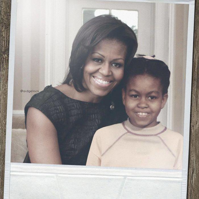 Miscaronela Obama Autors: matilde 50 fotogrāfijas, kurās slavenības redzamas ar sevi jaunībā