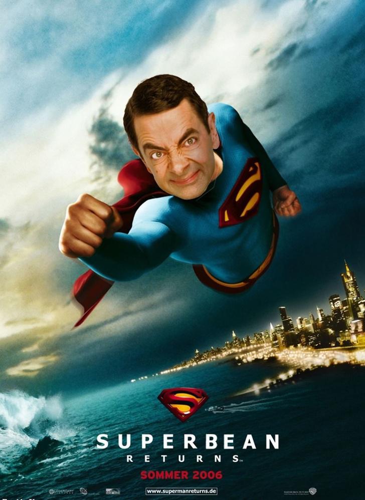 Supermens Autors: matilde Interesanti: Kā izskatītos filmas, ja to galveno varoņu lomās būtu Misters Bīns?