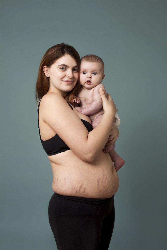 Fotogrāfijā redzama Kesija... Autors: matilde Jaunā «Mothercare» veikala reklāmas kampaņa izceļ sieviešu pēcdzemdību augumus