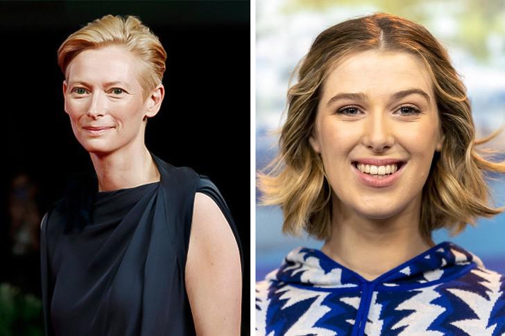 Tilda Svintone un viņas meita Autors: matilde Interesanti: 17 slavenību bērni, kuri ir vecāku kopijas vai pilnīgi pretstati