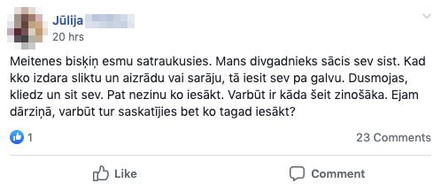 nbspSveika vēlreiz Jūlija... Autors: Dzerbudists Loģiskas atbildes uz facebook “Atsaucīgo māmiņu foruma” jautājumiem