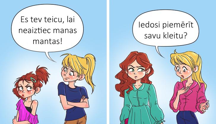 nbspGadu laikā pat drēbju... Autors: matilde 12 ilustrācijas, kurās perfekti attēlotas māsu attiecības