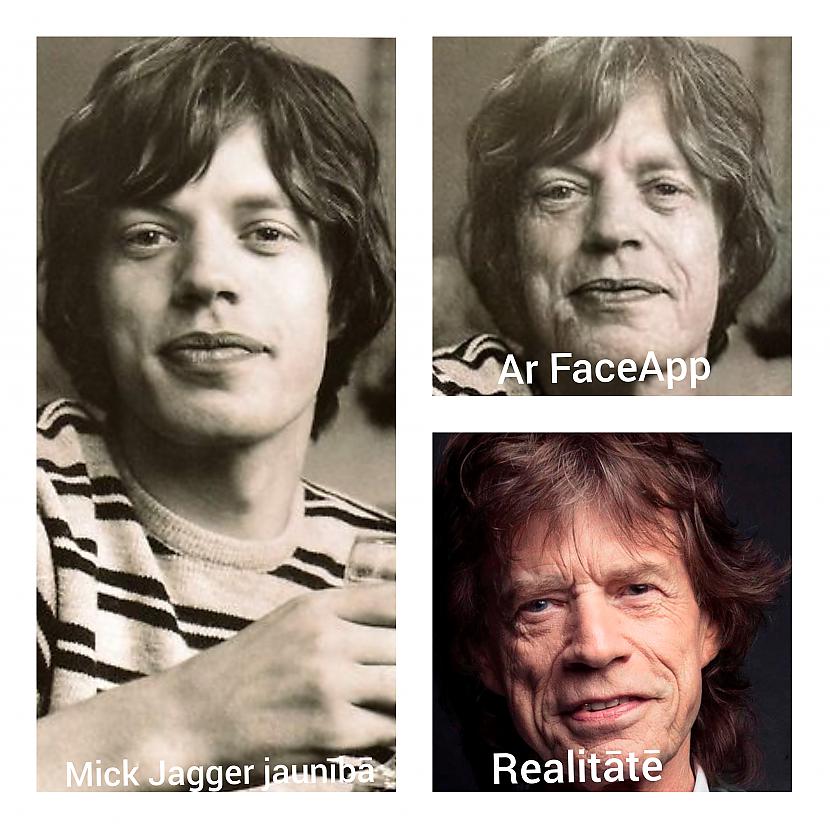 Kāds izskatītos Mick Jagger... Autors: ghost07 Kā izskatītos gados esošās slavenības ar jauno FaceApp aplikāciju?