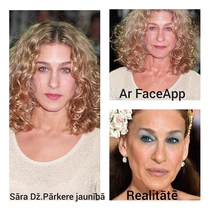 Sāra Dž Pārkere Autors: ghost07 Kā izskatītos gados esošās slavenības ar jauno FaceApp aplikāciju?