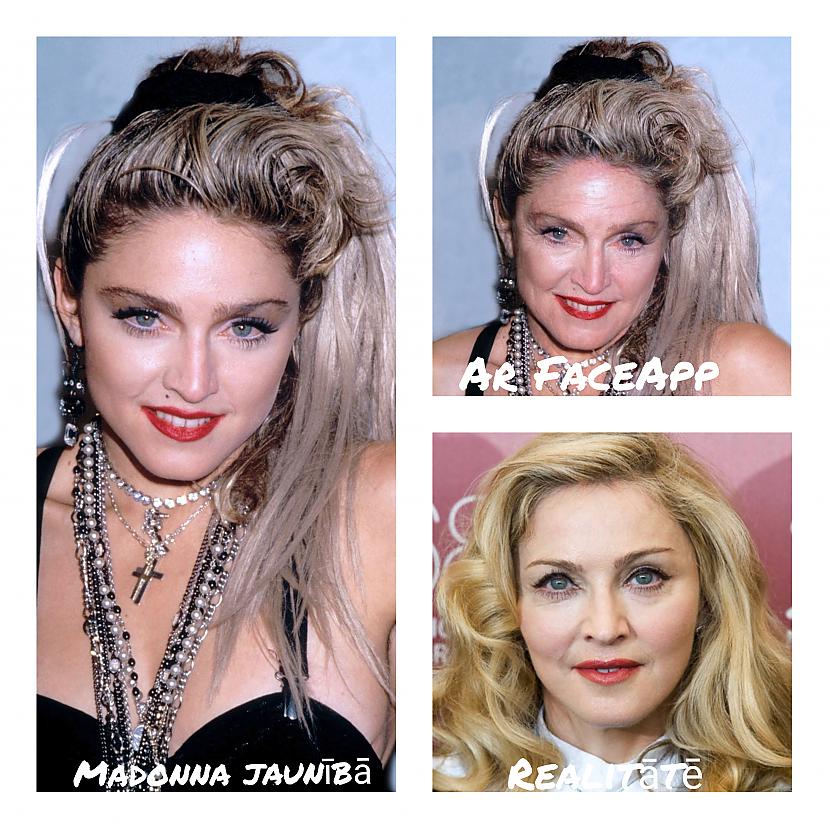 Pop ikona Madonna Autors: ghost07 Kā izskatītos gados esošās slavenības ar jauno FaceApp aplikāciju?