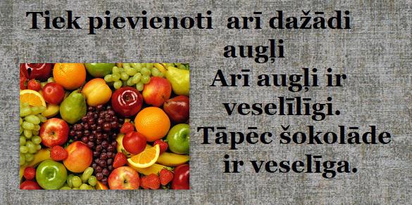 Autors: GargantijA Nenopietni par šokolādi