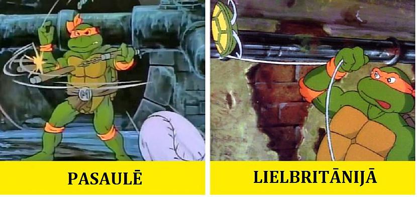 quotTeenage Mutant Ninja... Autors: Lestets 11 populāras multfilmas, kas dažviet pasaulē ir atšķirīgas