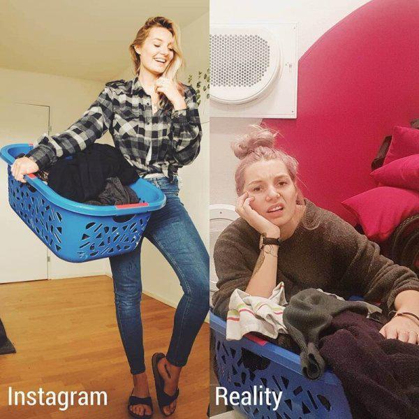 Autors: es tēvocis Divu paralēlu realitāšu kontrastu Instagram parāda meitene no Šveices