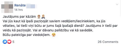 nbspSveika Renāte Domāju ka... Autors: Dzerbudists Loģiskas atbildes uz Facebook “Atsaucīgo māmiņu foruma” jautājumiem IV