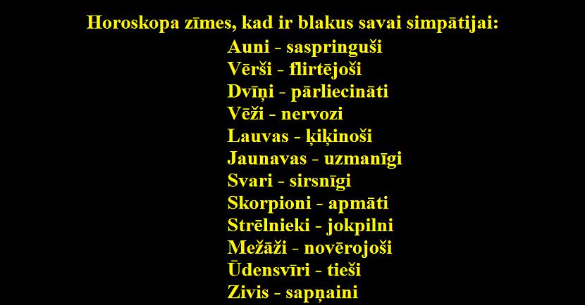 Autors: Latvian Revenger Raksturīgākās horoskopa zīmju iezīmes