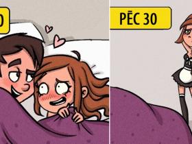 11 jauki komiksi, kas parāda, cik ļoti mainās attiecības pēc 30
