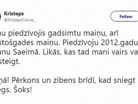 Prieks vai bēdas? Sociālo tīklu lietotāji apspriež sniegu Latvijā