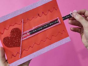 Handmade card for Valentines day tutorial