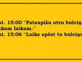 Joku izlase svētdienai!