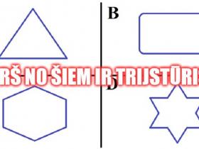 TESTS: Vai atpazīsti ģeometriskus ķermeņus?